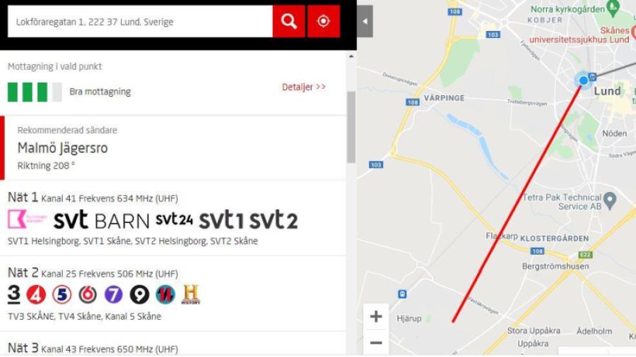 Information från Teracom